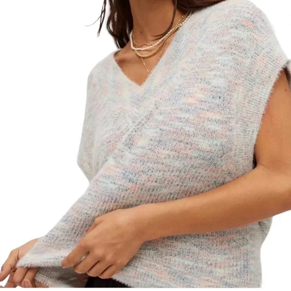BDG Urban Outfitters SZL Pink Blue Sweater Vest Classic Academia Layer Y2K Retro
